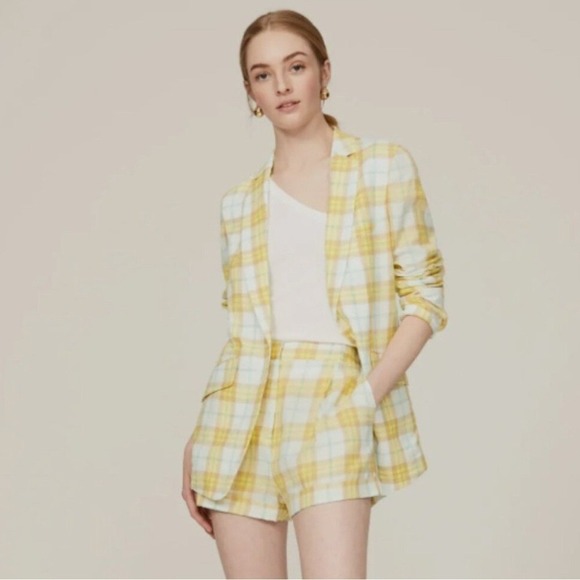 SET rag & bone Yellow Plaid Blazer and Short size 4